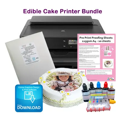 Edible Printer Kit,TS705a , Cartridges, Edible Ink, Icing Sheets