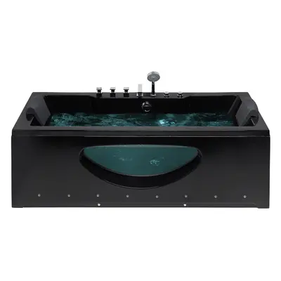 Whirlpool Bath with LED x mm Black HAWES