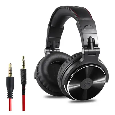 (black) Professional Musical Instrument Monitor Headphones Wired Headset With 3.5mm & 6.5mm Audi