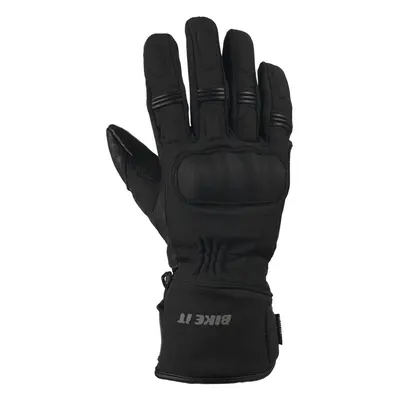 (M) Bike It Triple All-Seasons Motorcycle Gloves Black