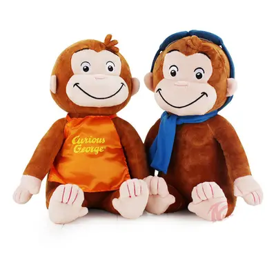 2pcs Curious Monkey George Plush Toy Doll 30CM