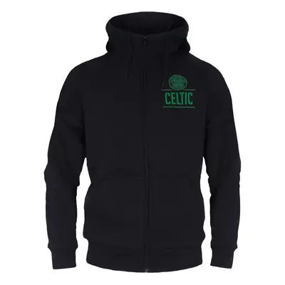 (Small) Celtic FC Official Football Gift Mens Fleece Zip Hoody