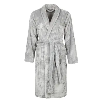 (L-XL, Grey) Ladies Soft Fleece Thermal Dressing Gown | Heat Holders | Warm Bathrobe