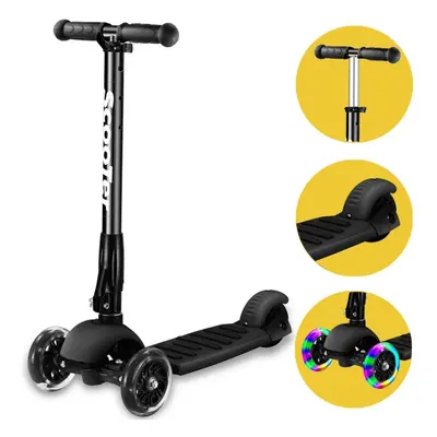 Banne Wheel scooter, Height Adjustable Foldable Assemble Free Smooth Riding Lean to Steer Kick S