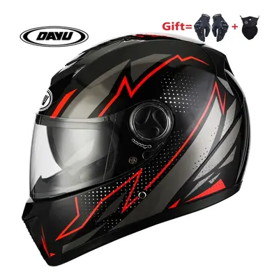 (B2, M) Gifts Full Face Motorcycle Helmet Dual Lens Motorbike Helmet Double