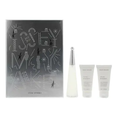 Issey Miyake L'Eau D'Issey Gift Set 50ml EDT Spray + 50ml Shower Cream + 50ml Body Lotion