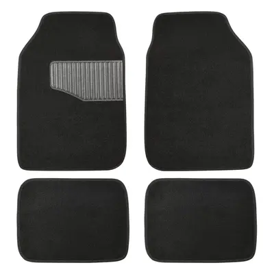 Amazon Basics Universal Fit Rubber Carpet Floor Mats For Car SUV Van & Truck 4-Piece Black 25L x