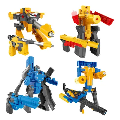 Children's Deformation Pistol Robot Toy Puzzle DIY Assembly Toy Christmas Gift