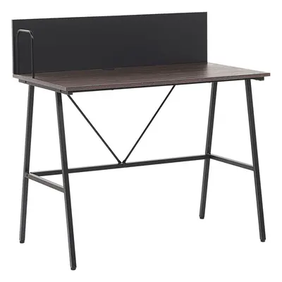 Home Office Desk Brown/ Black HASTINGS