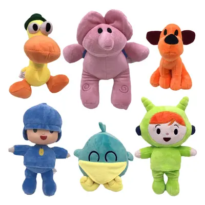 (6 pcs) Pocoyo Elly Pato Loula Soft Plush Figure Toy Doll