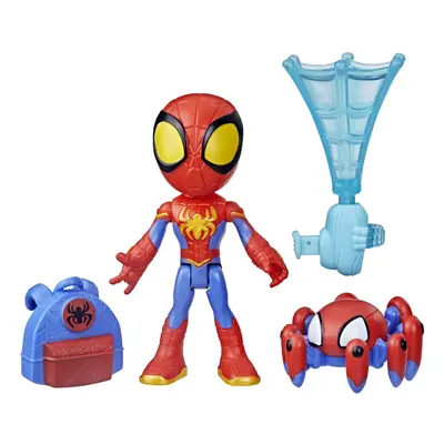 Spidey and His Amazing Friends Web-Spinners Spidey 4-Inch Action Figure with Accessories Web-Spi