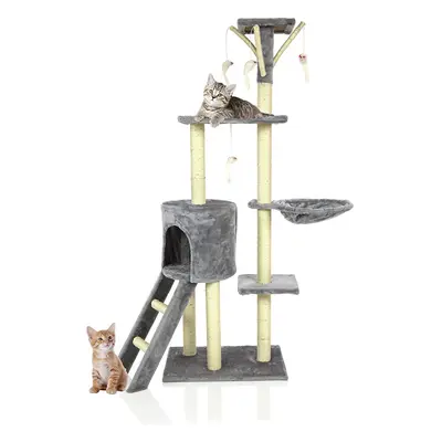 Cat Scratch Posts Multi-Level Climbing Tower Bed Activity Tree Ladder