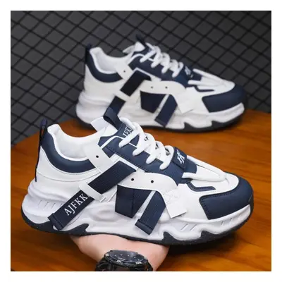 (blue, 43) Sports Shoes Men Spring Fashion Shoes Men Thick Soles Increase Dad Shoes