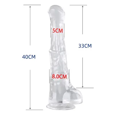 (silver) Black Huge Realistic Horse Dildo Penis With Suction Cup Dick Cock Anal Vagina Massager 