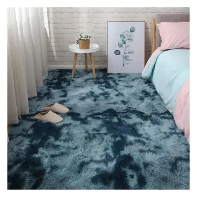 (peacock blue, 200*250cm) Carpet Bedroom Bedside Carpet Plush Living Room Full Floor Mat Girl In