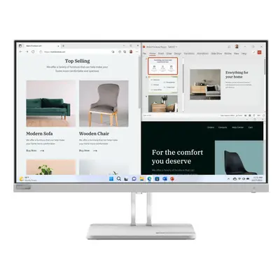 Lenovo L27e-40 27" FHD Monitor, Cloud Grey