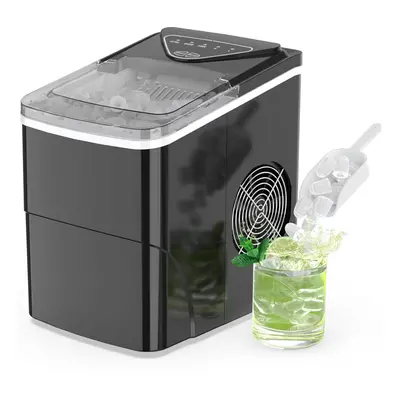 (Bullet ice-26lbs, Black) Ice Cube Maker Ice Machine Maker Worktop Ready in Mins 2L Ice Machine 