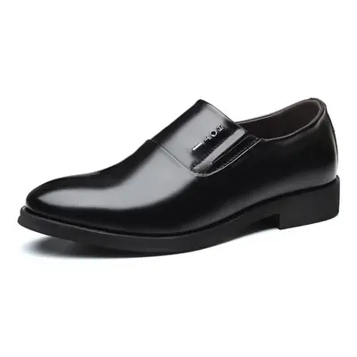 (black, 38) Summer New Leather Leather Shoes Business Dress Casual Shoes Cowhide Slip-on Shoes M