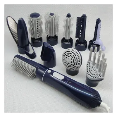 (dark blue) In Volume Generating Hair Dryer Comb High-power Hair Styling Tool Set Can Straight H