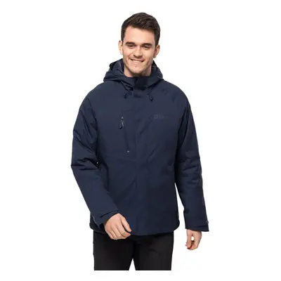 (XL, Night Blue) Jack Wolfskin Mens Troposphere Insulated Waterproof Windproof Jacket