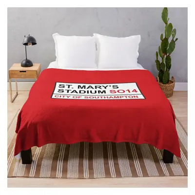 Fleece Throw Blanket Southampton Football Team St. Marys Stadium Street Sign for Sofa Couch Kids