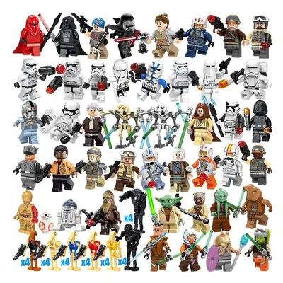 73PCS Star Wars building blocks minifigure full set of small particles plug-in toy set bag Fit L