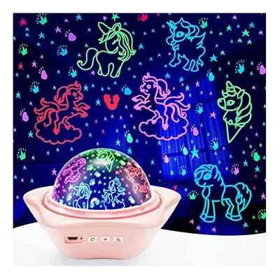 One Fire Unicorn Gifts for Girls Light Projector,48 Lighting Modes Unicorn Lamp for Bedroom Acce