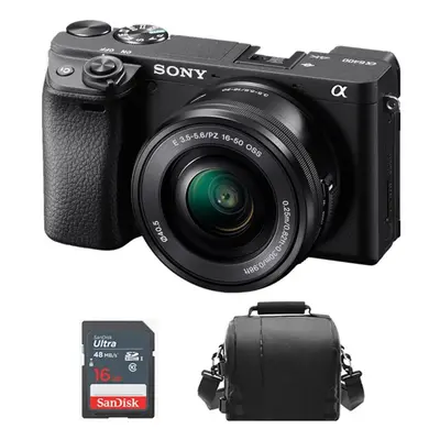 SONY A6400 Black KIT SEL 16-50MM F3.5-5.6 OSS Black +Bag +16GB SD card