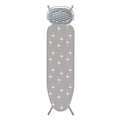 Addis Large Prefect fit Replacement Ironing Board Cover, up to x cm, Silver Flamingo Design, Cot