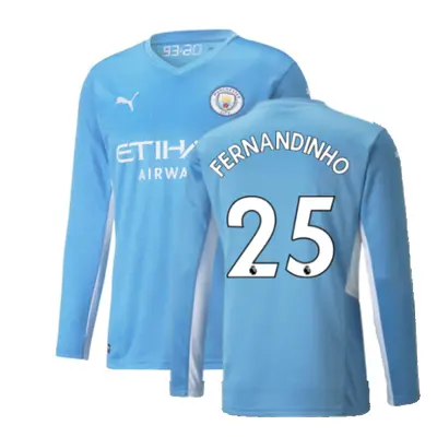 (XXL) Man City Long Sleeve Home Shirt (FERNANDINHO 25)