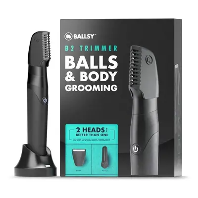 Men's Groin and Body Trimmer, includes quick-change heads, waterproof, wireless charging dock