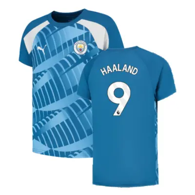 (XXL) Man City Pre-Match Jersey (Lake Blue) (HAALAND 9)