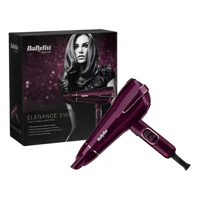 BaByliss 5560KU Elegance Hair Dryer 2100W Raspberry 3-Heat & 2-Speed Settings