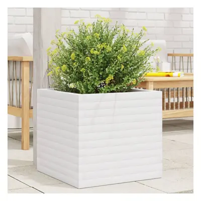 vidaXL Garden Planter Outdoor Flower Pot Planter Pot White Solid Wood Pine