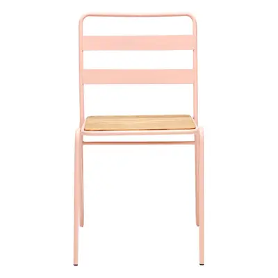 Pink Metal Chair, Ready To Enjoy Metal Outdoor Chair, Effortless Cleaning Metal Chair, Versatile