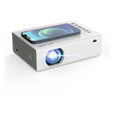 (EU Plug, Basic version) LED Mini Projector Phone Same Screen Support 1080P Resolution Keystone 