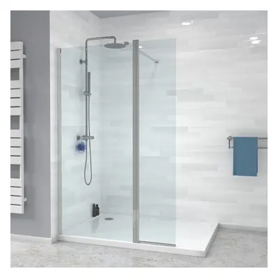 Nes Home Wet Room Shower Enclosure Screen and Flipper Return Panel 8mm