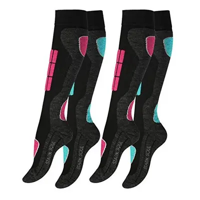 2Pairs of Original VCA Ski Socks Special Padded Winter Sports Socks turquoise