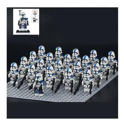 21Pcs Star Wars 501st Clone Trooper Rex Minifigure