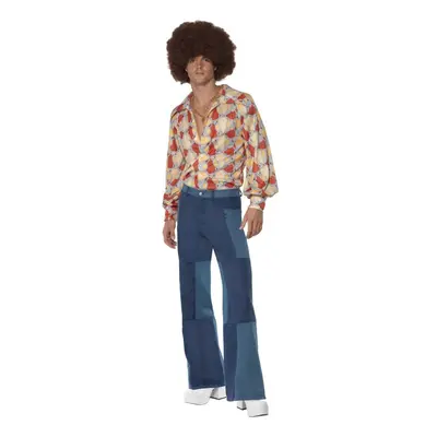 (XL R, Multicoloured) Smiffys Mens 70s Retro Costume Set