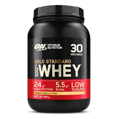 (French Vanilla CrÃ¨me) Optimum Nutrition Gold Standard 100% Whey Muscle Building and Recovery P