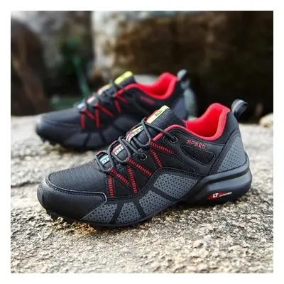 (black,red, 43) High Quality Men&apos;s Hiking Shoes Outdoor Shoes Large Size Shoes