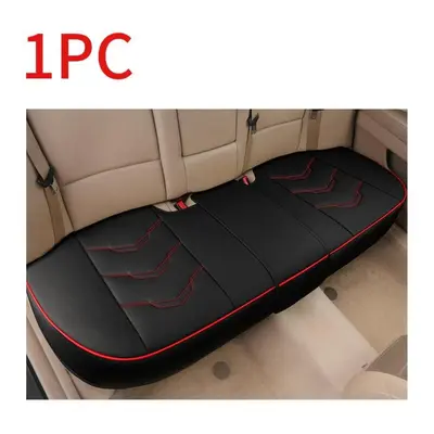 (black,red, 1pc rear cover) Seametal Ultra Luxury Car Seat Cover Leather Cushion Universal Breat