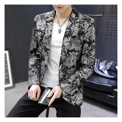 (black, XXXL) Mens Slim Fit Blazer Jacket Men Blazer Wedding Party Suit Jacket Coats