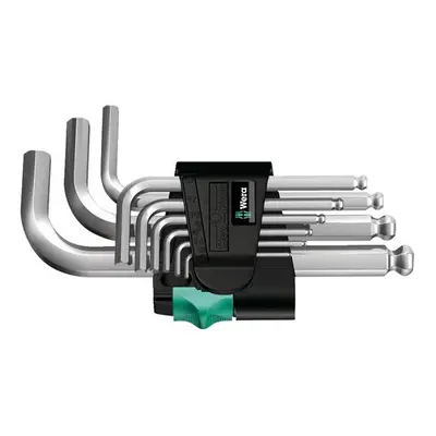 Wera Hex-Plus Key Set PKS/9 SM N High Torque with Ball-end, Metric Short Chrome Plate, 1.5 mm-10