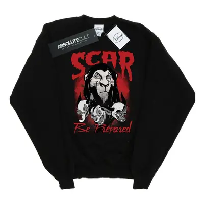 (L, Black) Disney Mens The Lion King Scar Be Prepared Sweatshirt