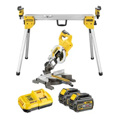 Dewalt DCS777T2 XR 54v Flexvolt Cordless 216mm Mitre Saw x 6.0ah Batts + Legs