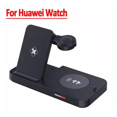 (black, For Huawei Watch) 30w In Fast Wireless Charger Stand Foldable Charging Station For Apple