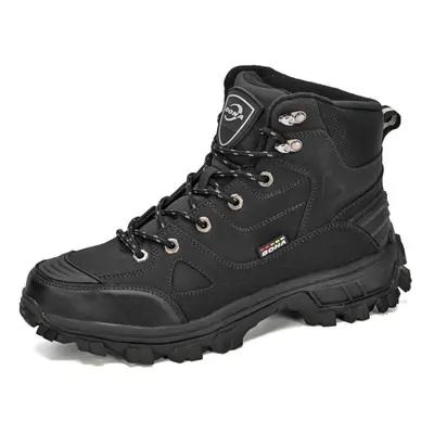 (black, 46) Bona New Designers Leather Hiking Shoes Men Winter Outdoor Mens Sport Shoestrekking 