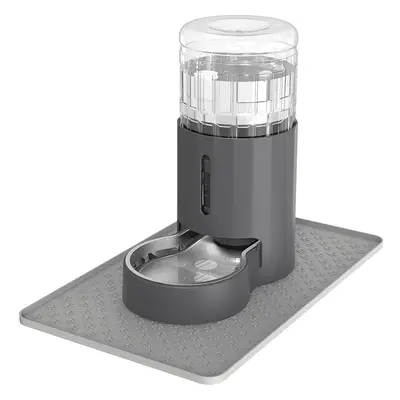 Cat Water Dispenser with Placemat and Stainless Steel Bowl